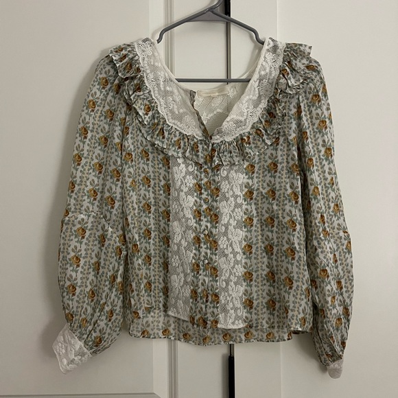 Loveshackfancy Morrison Blouse top - Picture 2 of 5